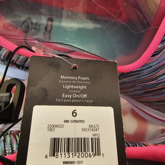 B AVIA Women Slip on Sneaker Shoes Multi Color Pink Black Blue Speckle Size 6 - Picture 10 of 10